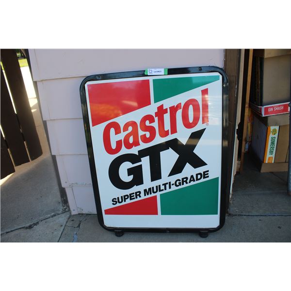 Castrol GTX metal sign - 31x25