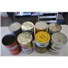 Image 3 : (8) Oil Cans - Esso, Mobiloil, Ford, Texaco, Rislone, B/A