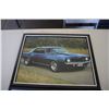 Image 2 : (2) Framed Pictures - 74 Trans AM, 69 Camaro