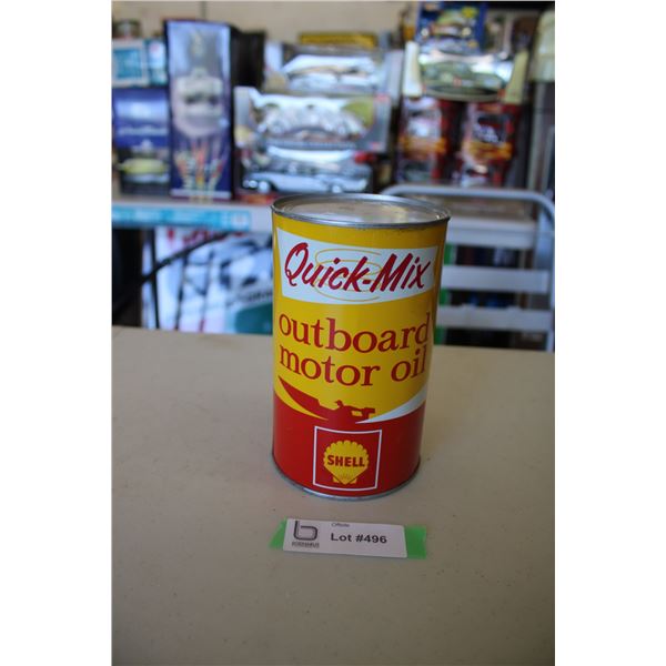 Shell Ourboard motor oil can - 40oz