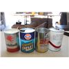 Image 2 : (4) Oil Cans -Texaco, Safeway, Gulf, Mobiloil