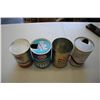 Image 3 : (4) Oil Cans -Texaco, Safeway, Gulf, Mobiloil