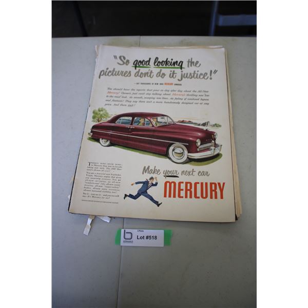 Vintage auto advertisements (not all are pictured)