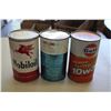 Image 2 : (3) FULL oil cans - Gulf, Shellzone, Mobiloil