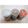 Image 3 : (3) FULL oil cans - Gulf, Shellzone, Mobiloil