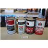 Image 1 : (4) IH Oil Cans - International Hy-Trans, ATF, Engine Oil, Low Ash Oil (1 full can)