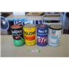 Image 1 : (4) Oil cans - Bardahl, Shaler Rislone, STP, Chevron Anti-freeze