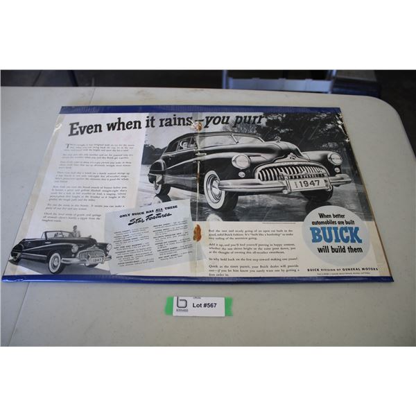 Buick Advertisement (on cardboard)
