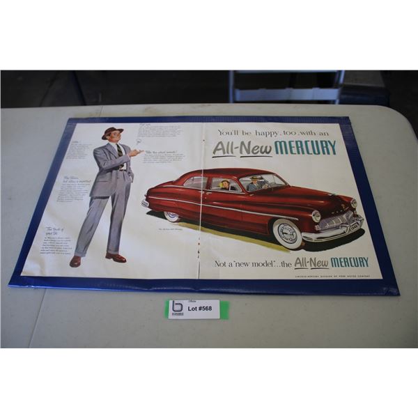 Mercury Advertisement (on cardboard)