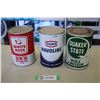 Image 1 : (3) Oil Cans - White Rose 10W30, Texaco Havoline, Quakerstate
