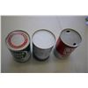 Image 3 : (3) Oil Cans - White Rose 10W30, Texaco Havoline, Quakerstate