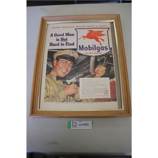 Framed Advertisement - Mobilgas Friendly Service
