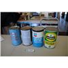 Image 2 : (4) FULL oil cans - Esso Aviation, NuGold, Chevron, Pioneer Chainsaw