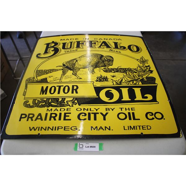 Buffalo Motor Oil enamel sign - 24 x 24