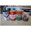 (4) Oil can - Gulf ATF, Shell Rotella S, UFA, Texaco Havoline