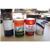 Image 2 : (4) Oil can - Gulf ATF, Shell Rotella S, UFA, Texaco Havoline