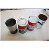 Image 3 : (4) Oil can - Gulf ATF, Shell Rotella S, UFA, Texaco Havoline