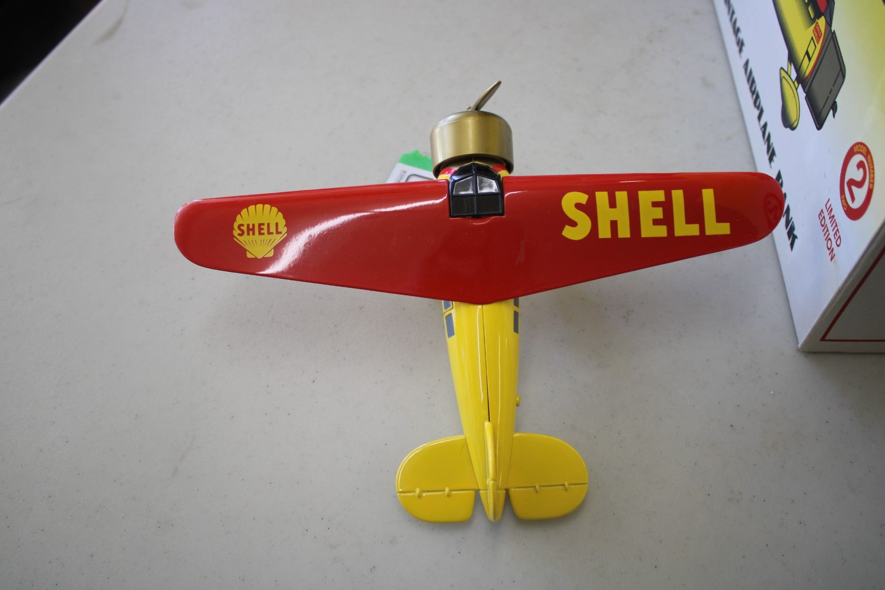 Shell Model Airplanes Shell Vintage Airplane Bank diecast