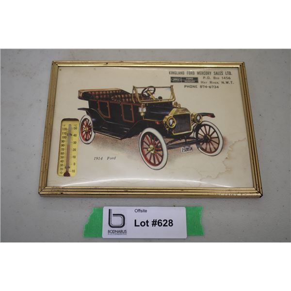 Kingland Ford Dealership Thermometer framed