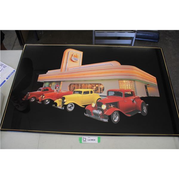 66 Diner framed picture (32x20)