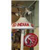 Image 11 : Red Indian Gas Pump Lamp Post - Electric - approx 10ft tall (tin flange + shade by decal)