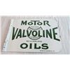 Image 1 : Valvoline Motor Oil Flanged Porcelain Sign - Double sided - 16x12 (fantasy?)
