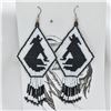 Image 4 : ative American Navajo Beaded Earrings by Largo