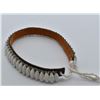 Image 2 : Native American Chippewa Olive Shell and Leather Choker by Wolf