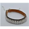 Image 5 : Native American Chippewa Olive Shell and Leather Choker by Wolf