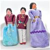 Image 1 : 3 Native American Traditional Navajo Cloth Dolls by Frederick Jim