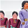 Image 4 : 3 Native American Traditional Navajo Cloth Dolls by Frederick Jim