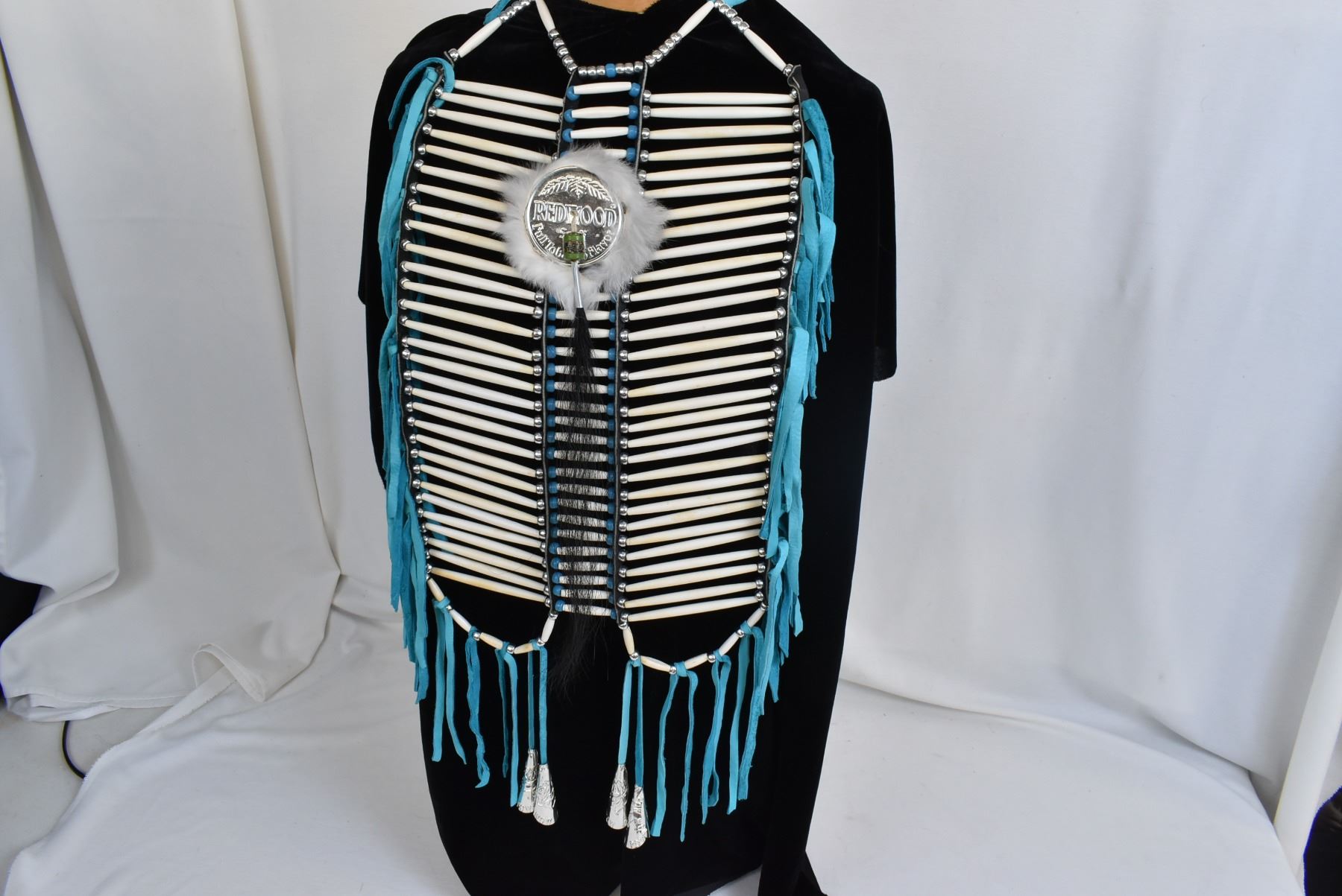 Native American Bone Hair Pipe Bead Breastplate