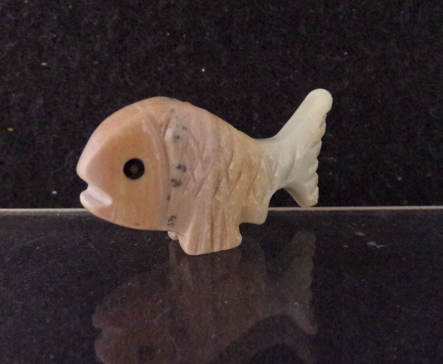 Zuni Dolomite Fish Fetish by Scott Garnaat