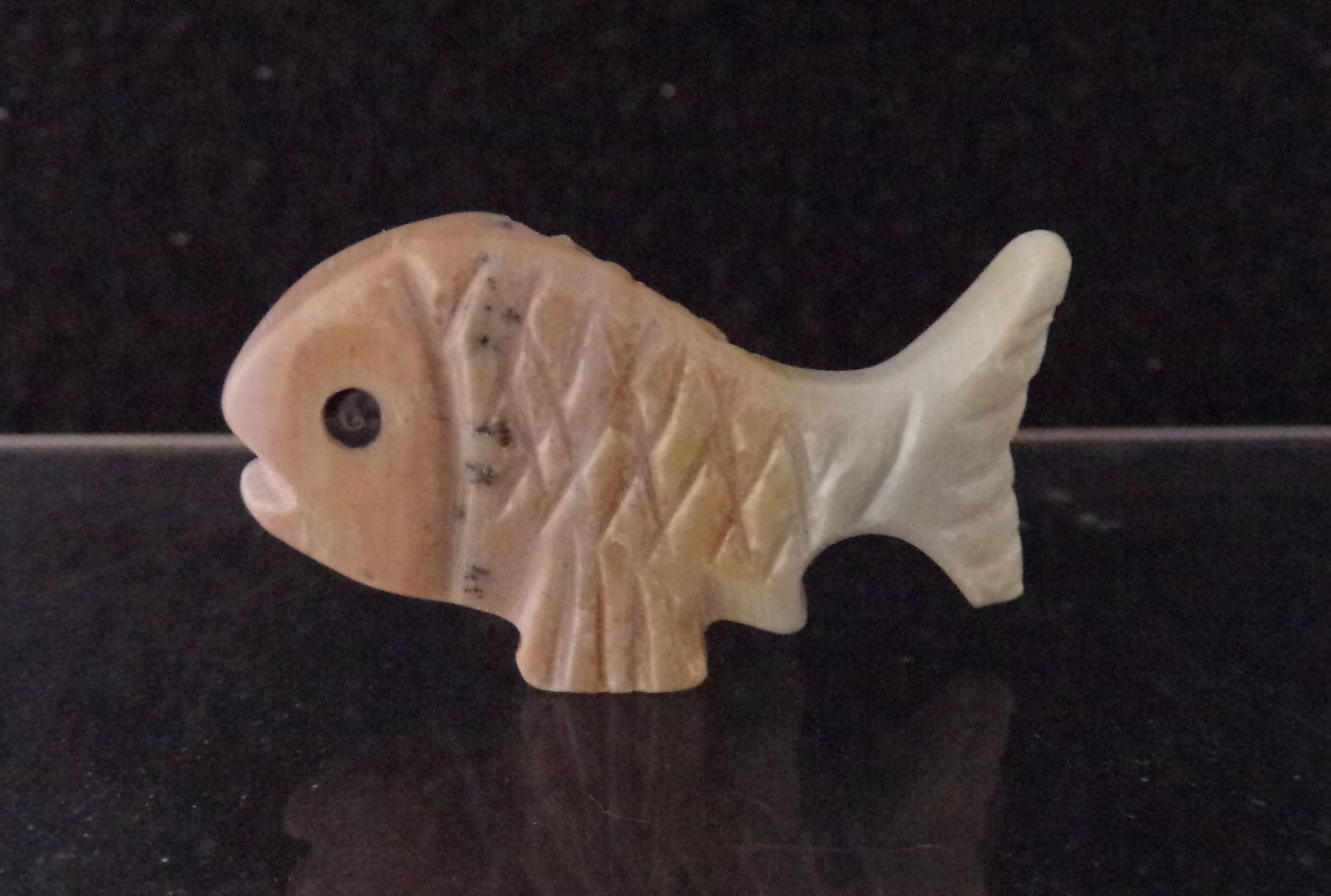 Zuni Dolomite Fish Fetish by Scott Garnaat