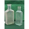 Image 1 : 2 Antique Embossed Glass Bottles