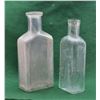 Image 2 : 2 Antique Embossed Glass Bottles