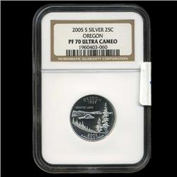 2005 US Oregon Silver Quarter EST: $350 - $600 (COI-111)