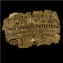 1754 North Carolina 2 Shilling 8 Pence Colonial Note EST: $100 - $400 (COI-3243)