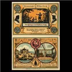 1921 Germany Stutzerbach 50 Pfg GEM Rare Note EST: $50 - $200 (COI-3369)