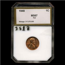 1948 Lincoln Cent Red Unc GEM++ Graded  EST: $400 - $12000 (COI-3518)