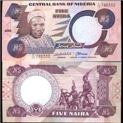 1984 Nigeria 5 niara Note Crisp Unc Note EST: $30 - $150 (COI-3817)