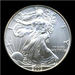 2005 Silver Eagle Graded GEM MS70 EST: $100 - $500 (COI-4068)