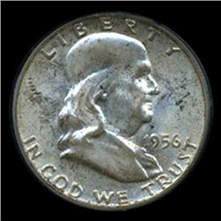 1956 Franklin Half Dollar Uncirculated GEM Graded  EST: $50 - $500 (COI-4075)