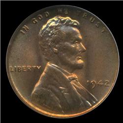 1942 US Lincoln Cent Coin NGC MS66 Red EST: $150 - $500 (COI-4203)