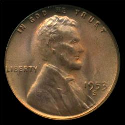 1953S Lincoln Cent GEM Graded MS67 RED EST: $150 - $500 (COI-4232)