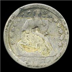 1857 Seated Dime Circulated EST: $30 - $150 (COI-4329)