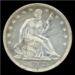 1867 Seated Half Better Grade EST: $100 - $500 (COI-4334)