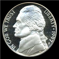1997S Jefferson Nickel PROOF Graded PR70 DCAM EST: $50 - $500 (COI-4443)