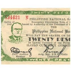 1942 Philippines 20 P Guerrilla Note WW2  EST: $30 - $150 (COI-961)