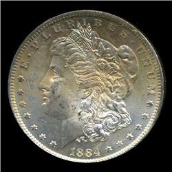 1884O Morgan Dollar Choice BU Semi Prooflike (COI-4516)